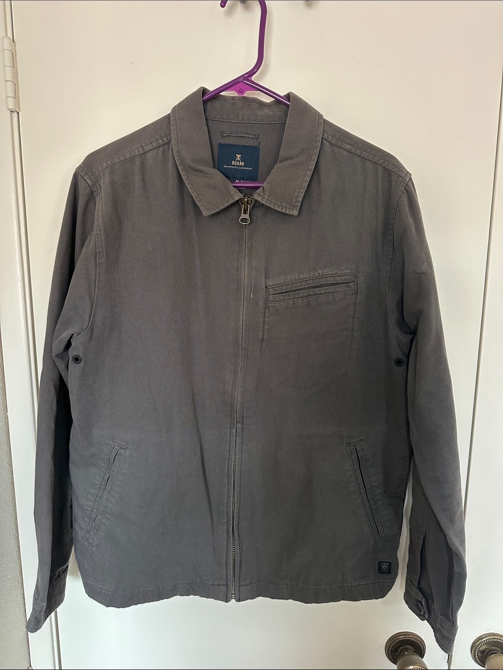 Men's ROARK Gray Zip-Front Casual Jacket